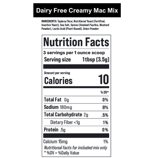Vegan Mac n Cheese SoyFree, NutFree, GlutenFree Cheese Sauce Mix