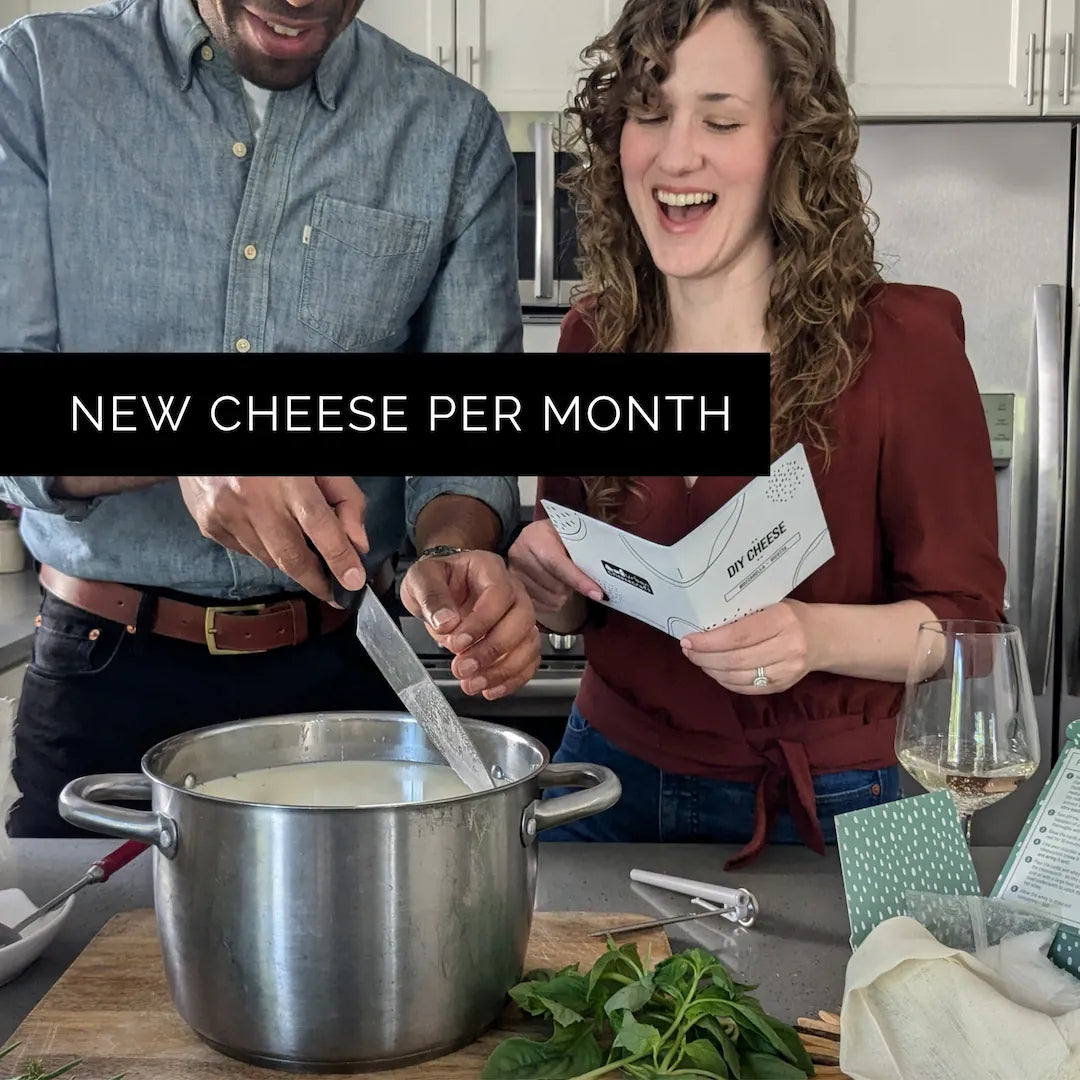 3-Month DIY Cheese Club Gift | Mozzarella, Ricotta & Farmers Cheese Kit + 3 Online Classes