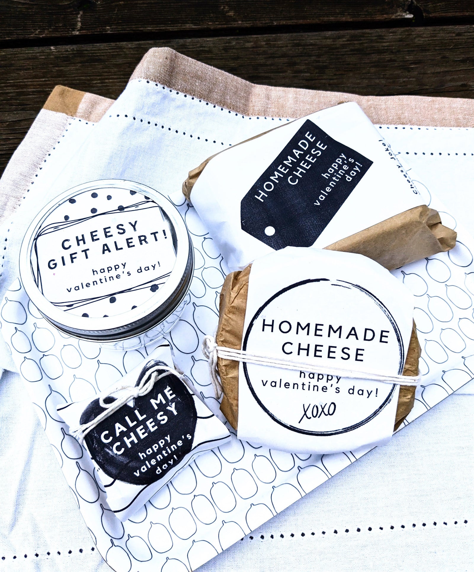Make DIY Cheese Gifts for Valentine's Day With Free Printable Labels