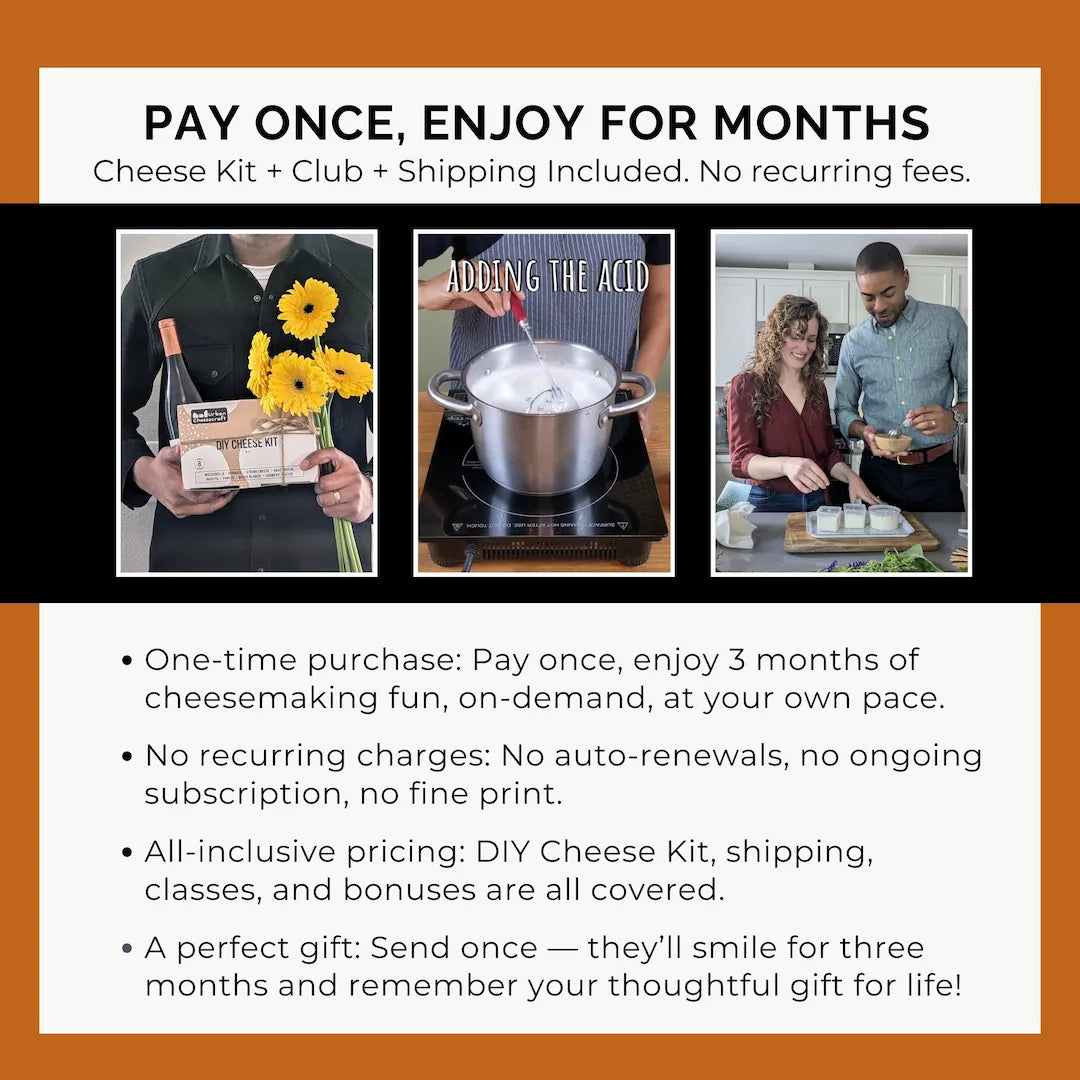 Deluxe One Hour Cheese Kit + On-Demand Classes