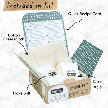 A Dozen Mini Cheese Kits - 4 Batches Ricotta and Farmers Cheese Per Kit