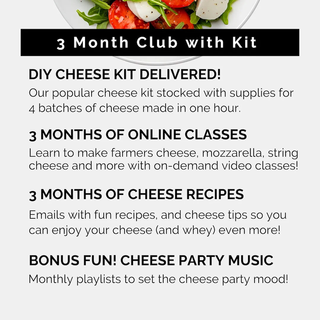 Deluxe One Hour Cheese Kit + On-Demand Classes
